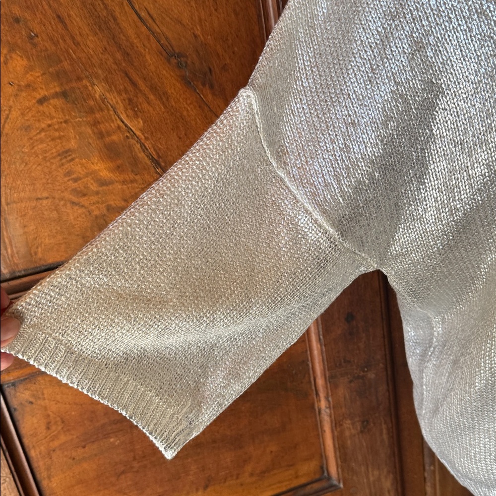 Metallic Silver Sweater - Picture 3 of 10